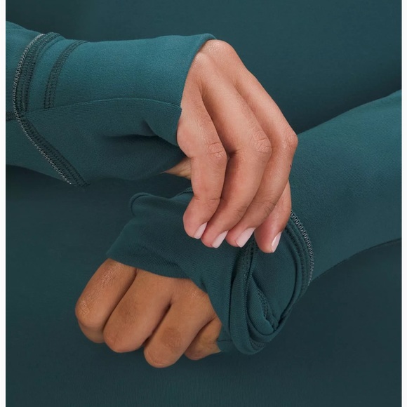 Lululemon Its Rulu Run Long Sleeve Hoodie GREEN JASPER new w tags 🍋 - Picture 8 of 8